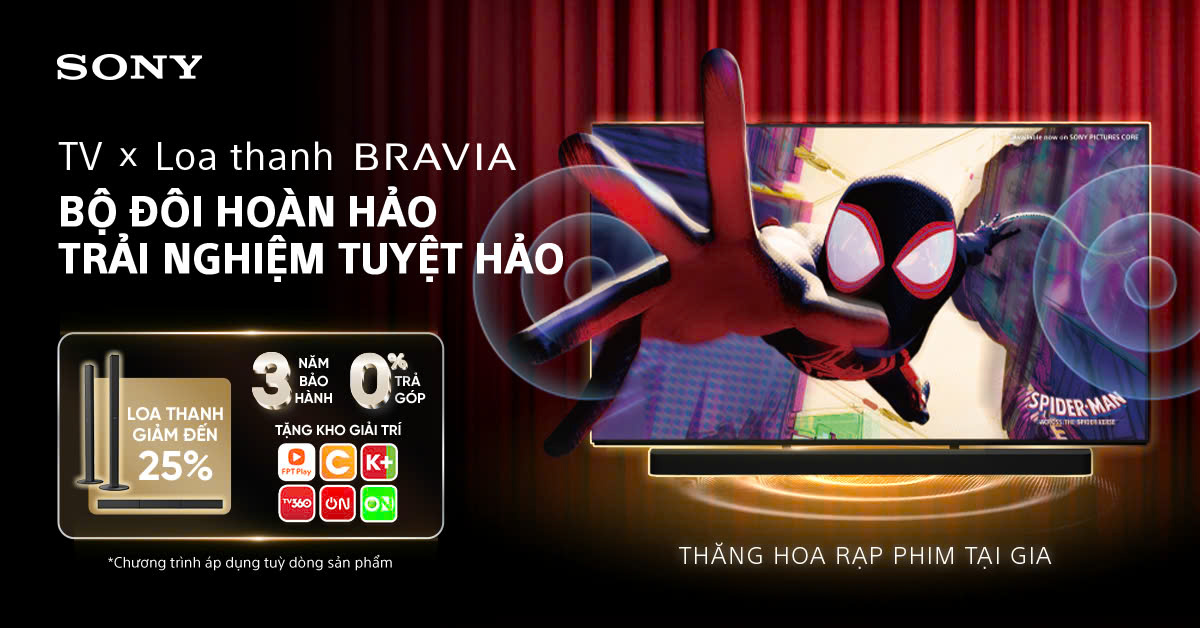 banner TV Sony Bravia Tháng 12