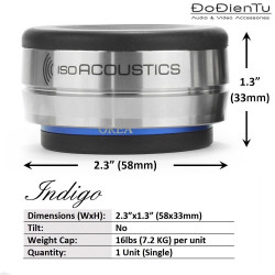 Chân kê đầu/âm ly IsoAcoustic Orea Indigo