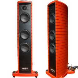 Loa Floorstand Gauder Akustik DARC 100 màu đỏ, đồng hồ VU, đèn led